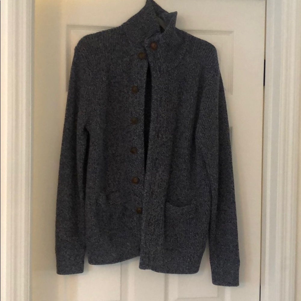 Men’s JCrew navy cotton cardigan sweater